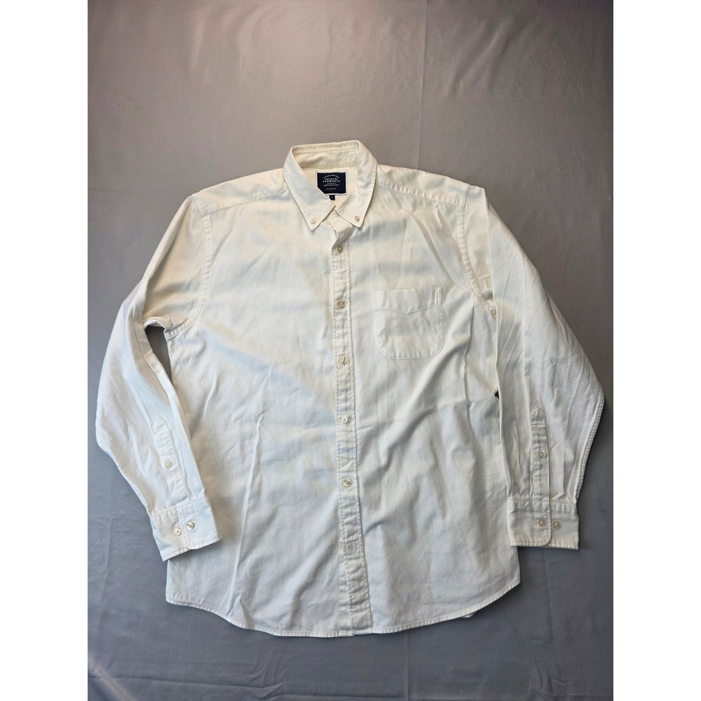 Charles Tyrwhitt Mens White Oxford Button Down Shirt Classic Fit Large L